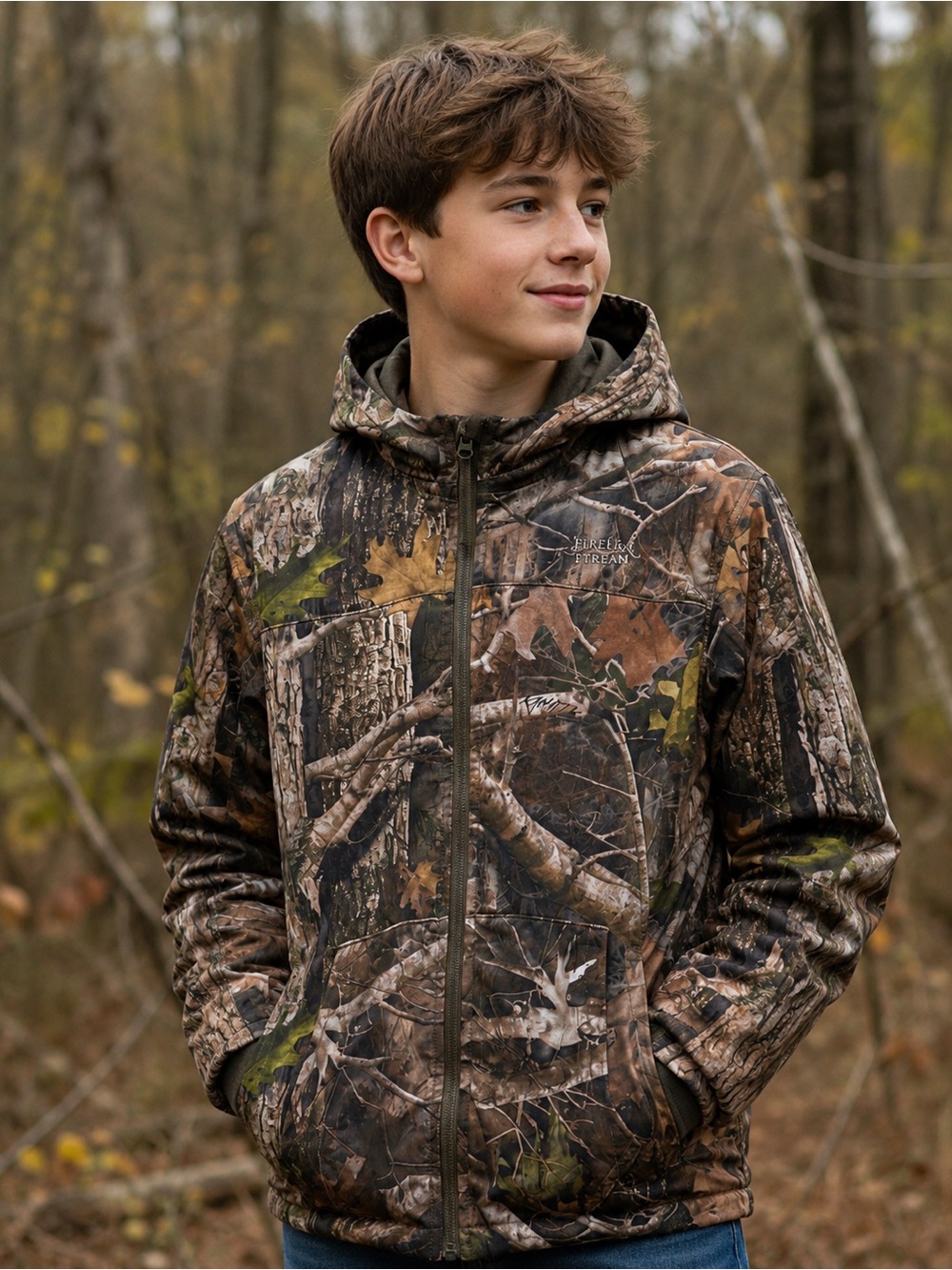 RedHead Realtree Camo Hooded Jacket - Brown/Green